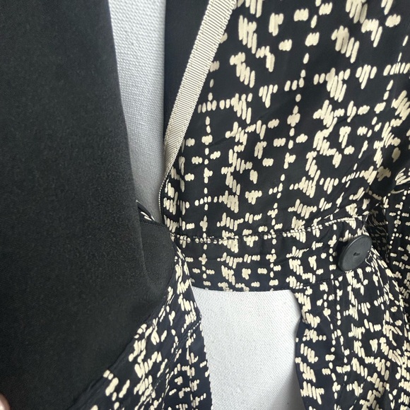 Vintage 80s Cynthia Howie Black White Midi Power Shoulder Dress Size:6 - Picture 5 of 13